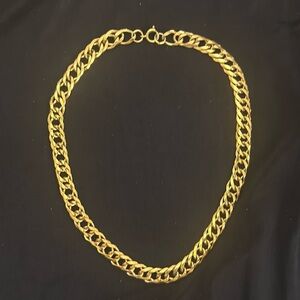 Monet gold colored necklace   Circa 1980.